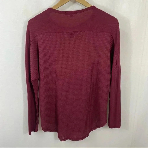 Gibson Look Mixed Rib Waffle Knit  Henley - Picture 9 of 11